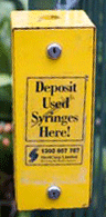 Melbourne syringe disposal bin